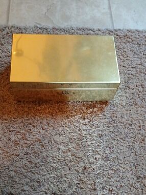 Gold Metal Jewelry or Keepsake Box